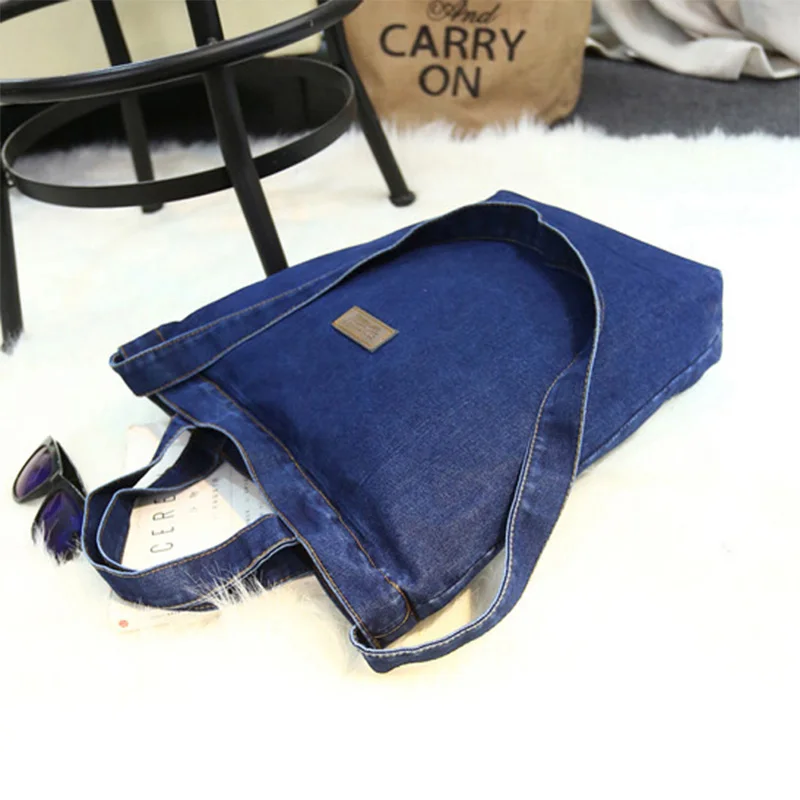 

Hot Selling 1pcs Women Denim Crossbody Bag Large Capacity Simple Durable Messenger Bag -B5