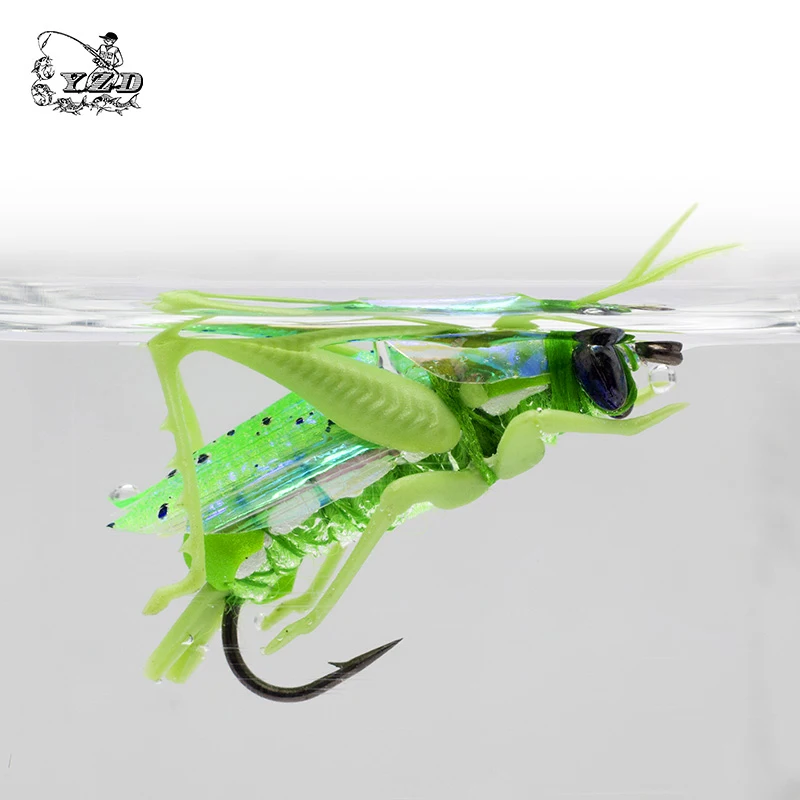 Grasshopper Flies Dry Fly Fishing Flies 4pcs/12pcs Insect Baits  Fishing Lure Carp Trout Muskie Fly Tying Material Flyfishing