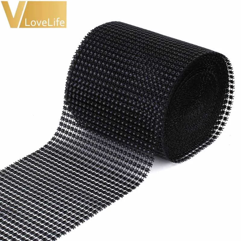 Разноцветная Хрустальная Алмазная сетка cinta Стразы Лента для свадебной