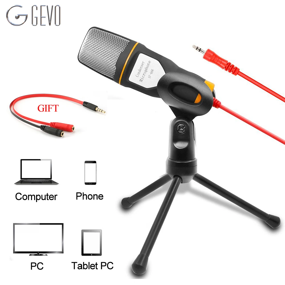 Микрофон GEVO SF 666 для компьютера профессиональный проводной Студийный микрофон с