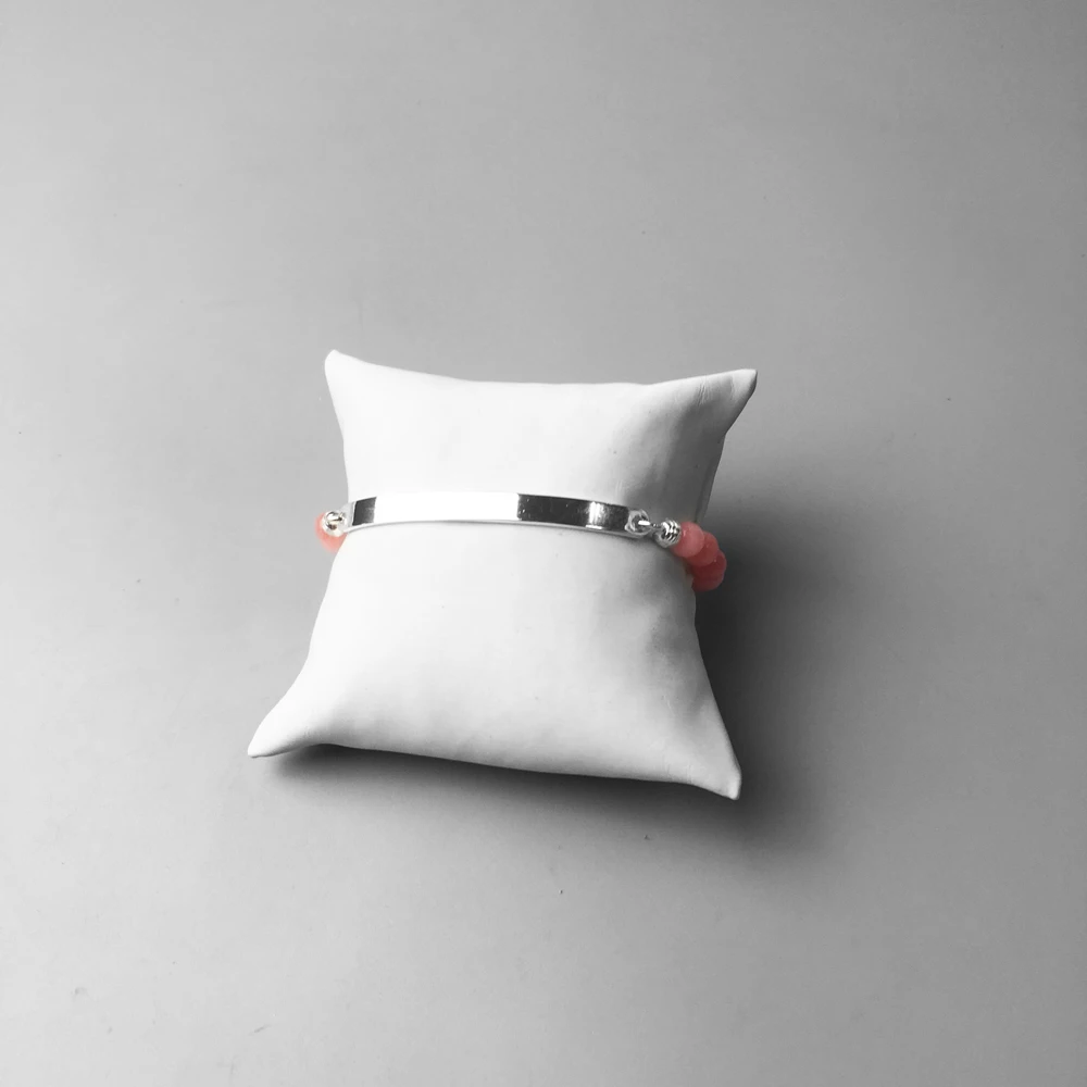 Браслет из серебра 2018 пробы с бусинами бисера и оникса модные ювелирные