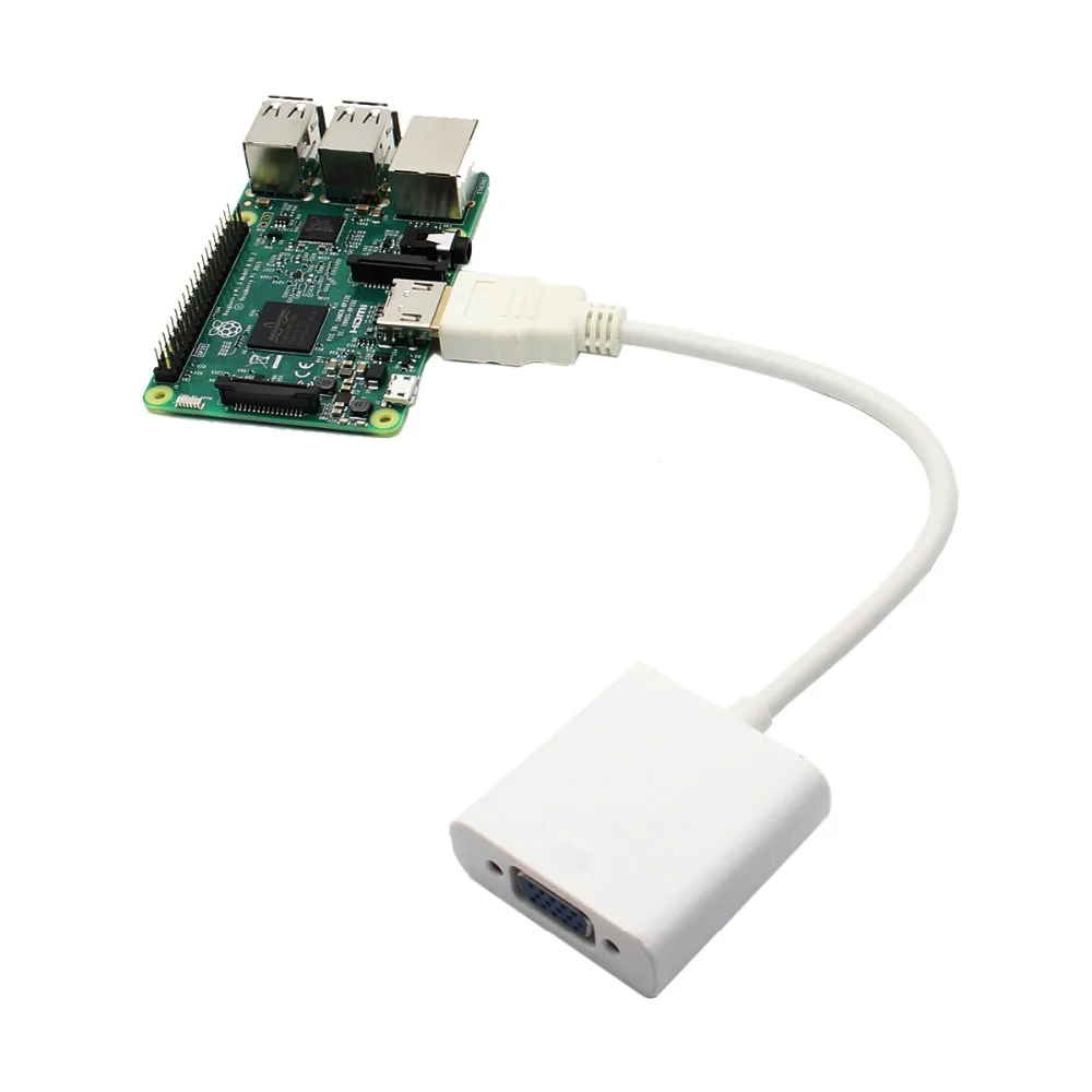 Мини-кабель HDMI HD мин к VGA Мощность Кабель-адаптер для Raspberry Pi Revolution мама 1080 P 1920 720 |