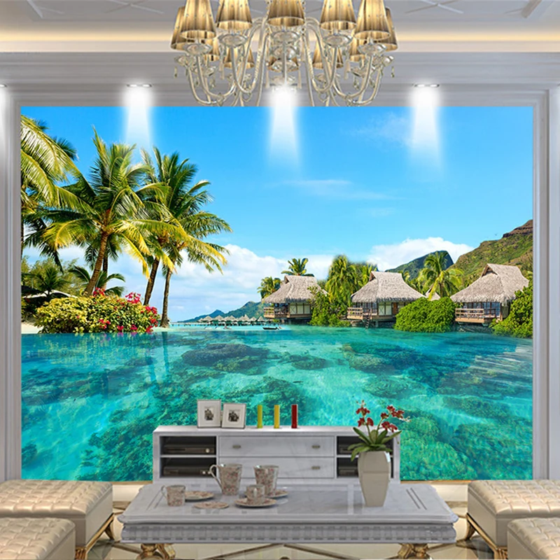 Фотообои HD с видом на море Раскрашивание по горизонтали индивидуальность