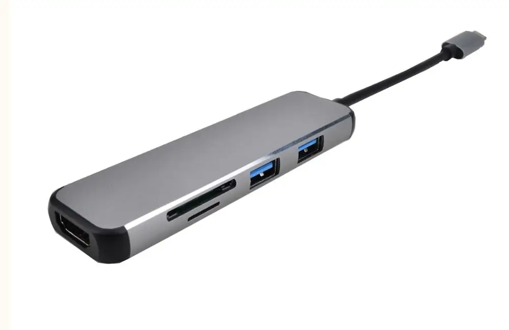 5 в 1 USB хаб с кардридером для macbook 4 к HDMI| |
