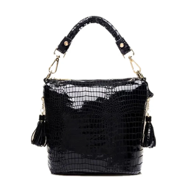 Женская крокодиловая сумка из натуральной воловьей кожи саквояж на плечо через