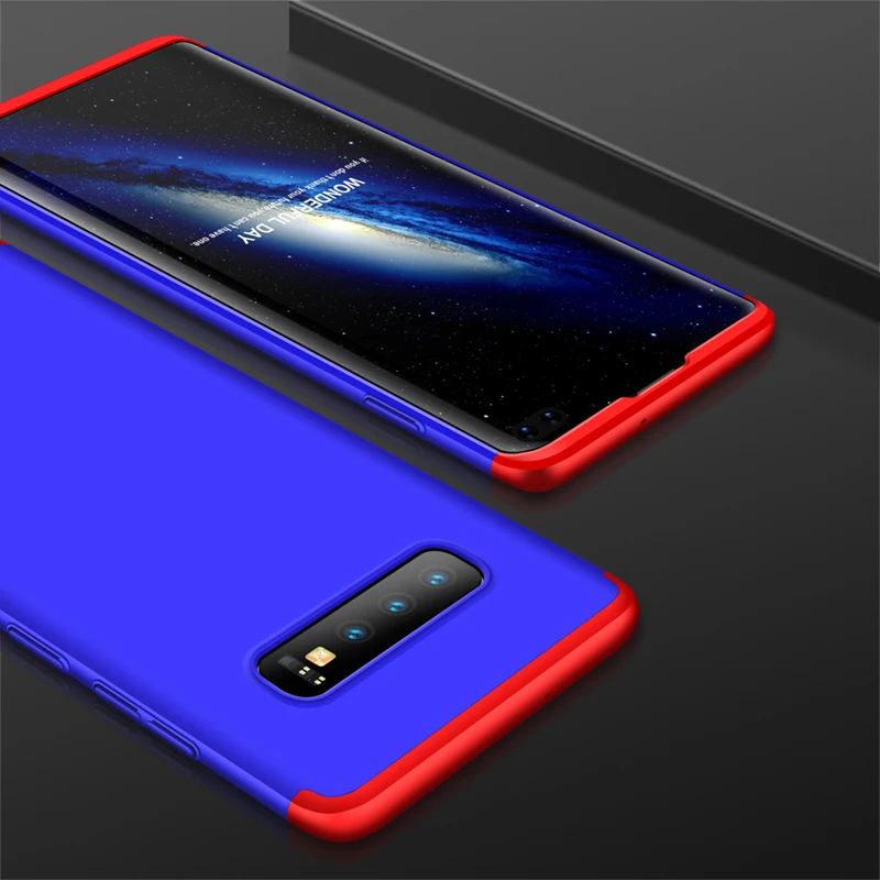 10 шт./лот защита 360 полная ПК жесткая задняя крышка чехол для Samsung S10 S9 plus 5G e A9 A8 A7 M30