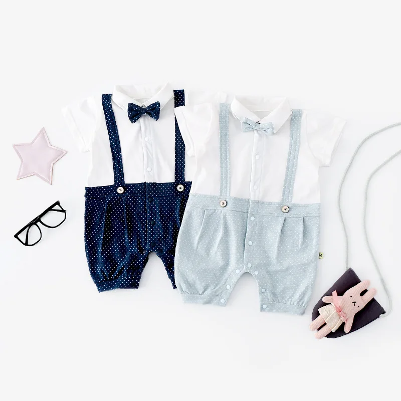 Summer New style baby toddler jumpsuit little boys Gentleman cotton romper | Детская одежда и обувь
