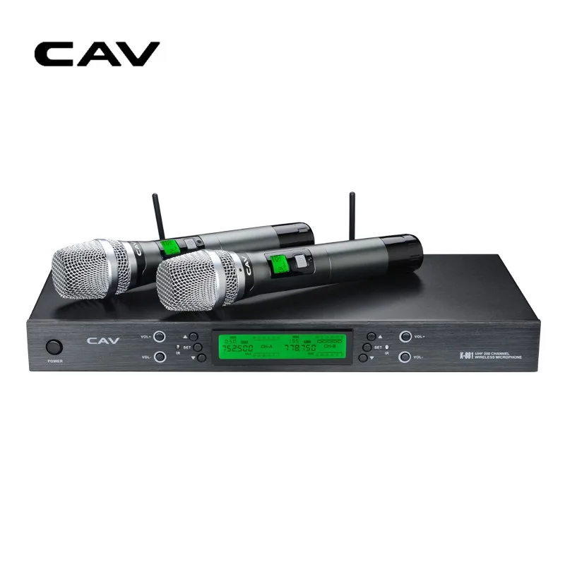 구매 Cav K881 마이크 송신기 세트 무선 카라 Ok Ktv 회의 핸드 헬드 다이나믹 마이크 카디오이드 U-밴드 스마트 마이크