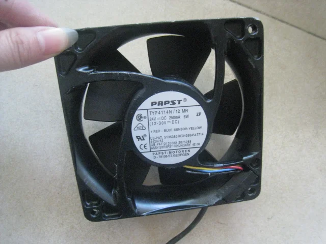 

Original PAPST 12038 24V 6W TYP4114N / 12 MR 120 * 120 * 38MM Cooling fan