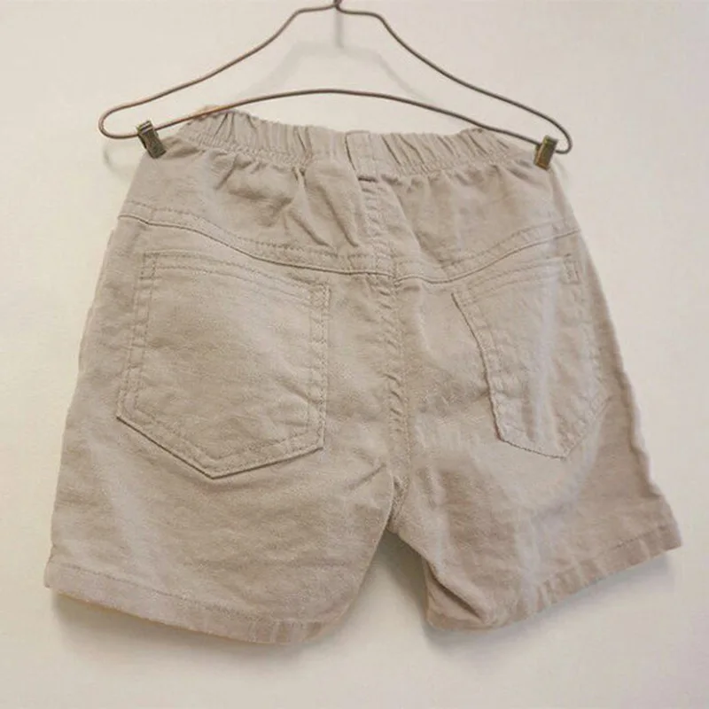 

Summer Kids Cotton Toddler Boys Shorts Pants Simple White&Khaki Pocket Short Pant Children Beach Loose Clothes Casual Wear 2019