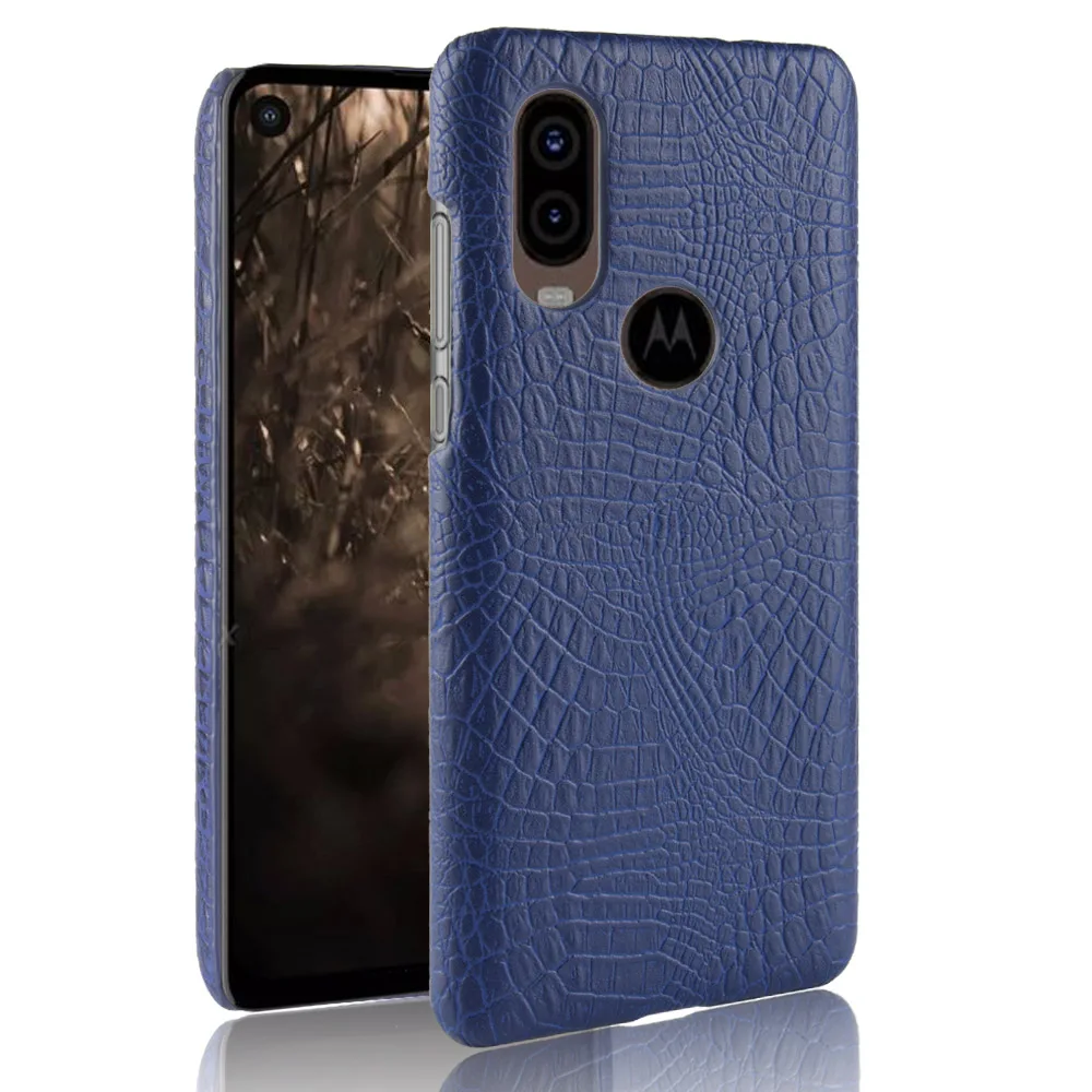 Чехол для Motorola One Vision роскошный чехол из крокодиловой кожи жесткий телефона Moto |