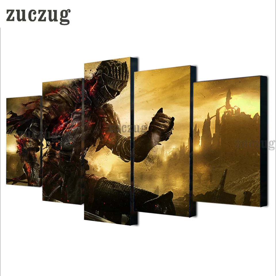 Фото 5 шт. современных HD с Dark Souls 1 2 3 wall Книги по искусству изображение для Гостиная 5 шт. современных HD с Dark Souls 1 2 3 wall Книги по искусству изображение для Гостиная