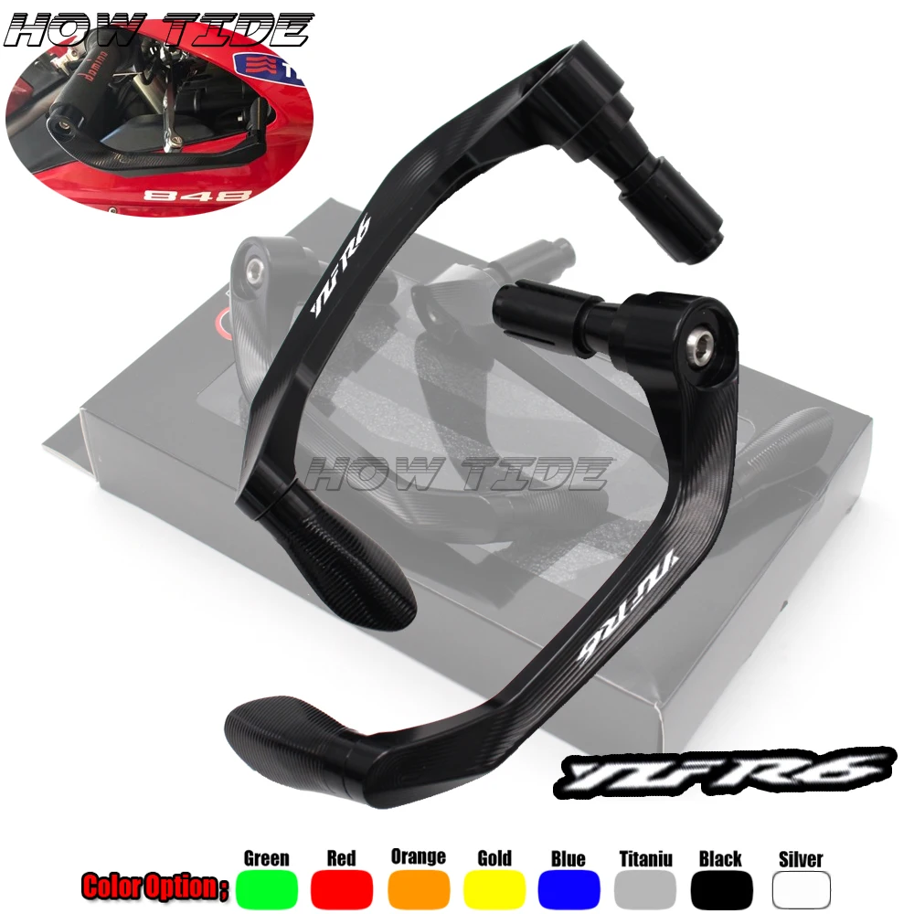 

Universal 7/8" 22mm Motorcycle Handlebar Brake Clutch Levers Protector Guard For Yamaha YZF R6 YZFR6 1999-2004 YZF600