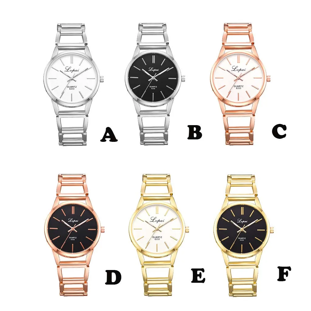 Роскошные женские часы из розового золота простые и модные роскошные