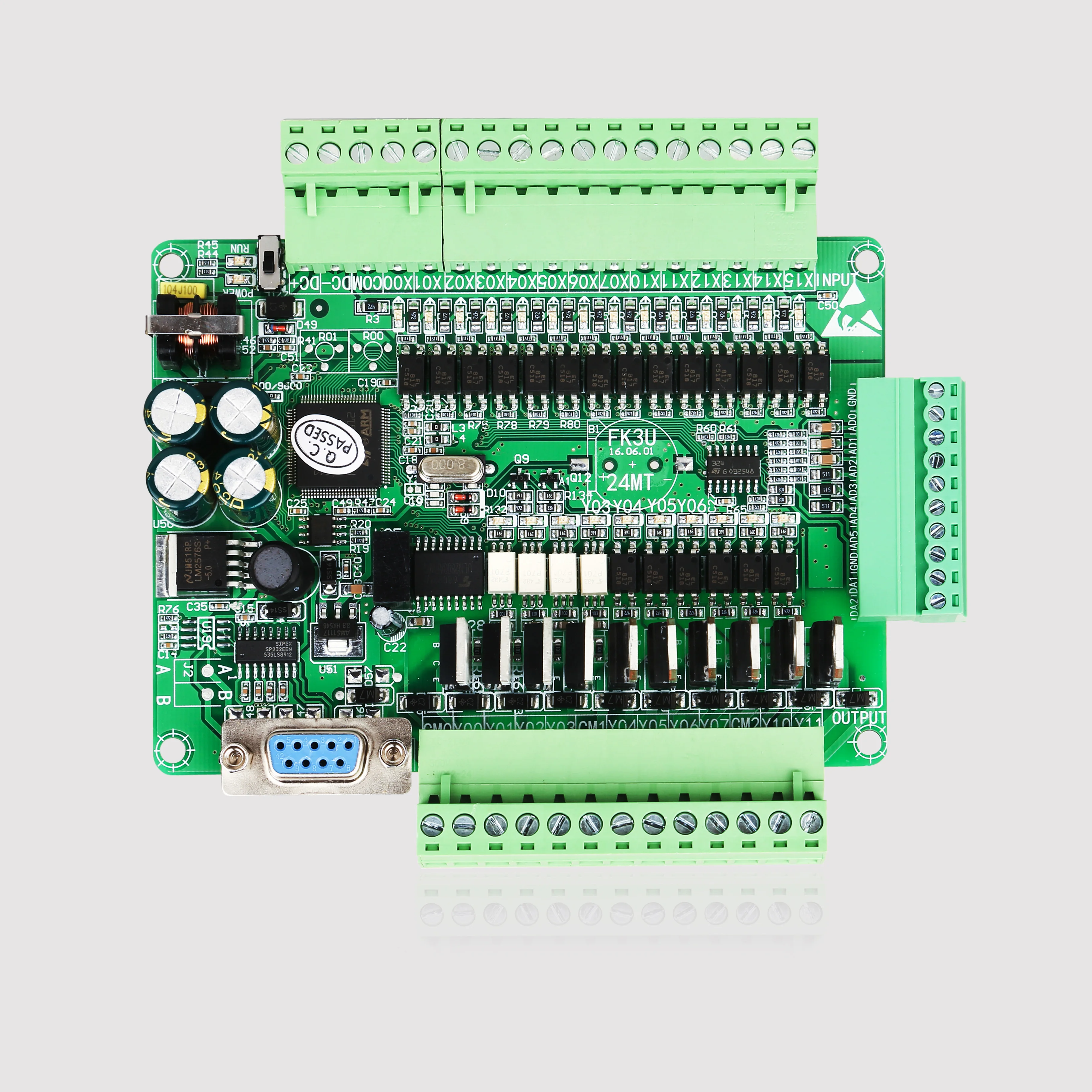 FX1N FX2N FX3U 24MR или 24MT 6AD 2DA PLC RS232 RS485 Modbus RTU 24VDC для Mitsubishi PLC|rtu|rtu modbusplc rtu |