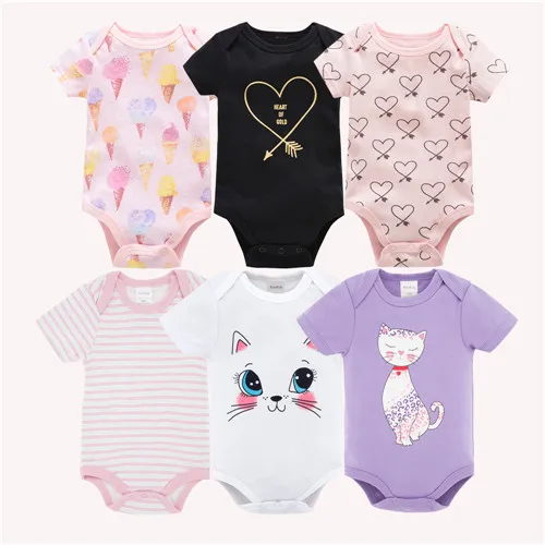 HY21752288 Коллекция года, 6 предметов, 3 предмета, одежда для маленьких девочек roupa de bebes, детские летние комбинезоны с короткими рукавами для новорожденных хлопковые комбинезоны для маленьких девочек и мальчиков - Цвет: HY21752288