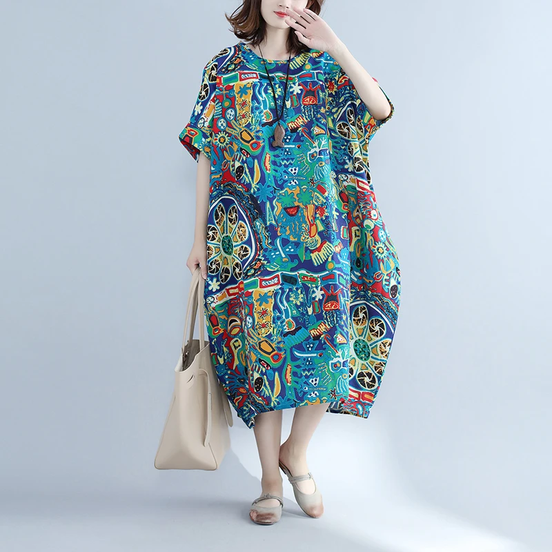ARCSINX Kawaii Women's Dress Plus Size 10XL 9XL 8XL 7XL Cartoon Cute Print Dresses For Women 4XL 5XL 6XL Summer | Женская одежда