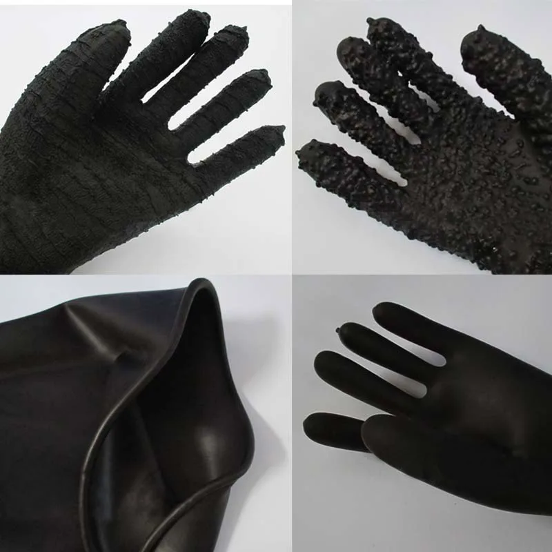 Пескоструйные резиновые перчатки длинные уплотненные с частицами износостойкие