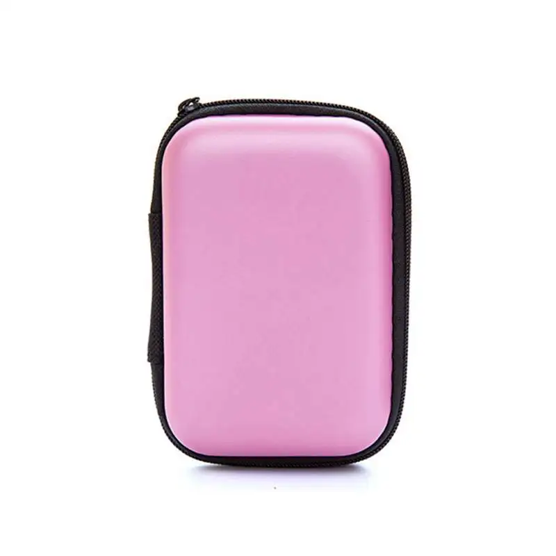 pink Urij чехол для наушников USB Кабельный органайзер k Портативный на молнии для наушников провод для хранения коробок для наушников Мини Функциональная сумка - Цвет: pink