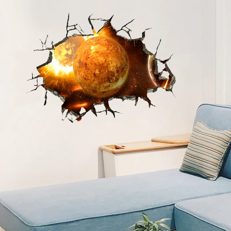 New 2019 3D Creative Wall Sticker Galaxy Star Stickers for Ceiling Decoration Water Proof Kids Room Living | Дом и сад