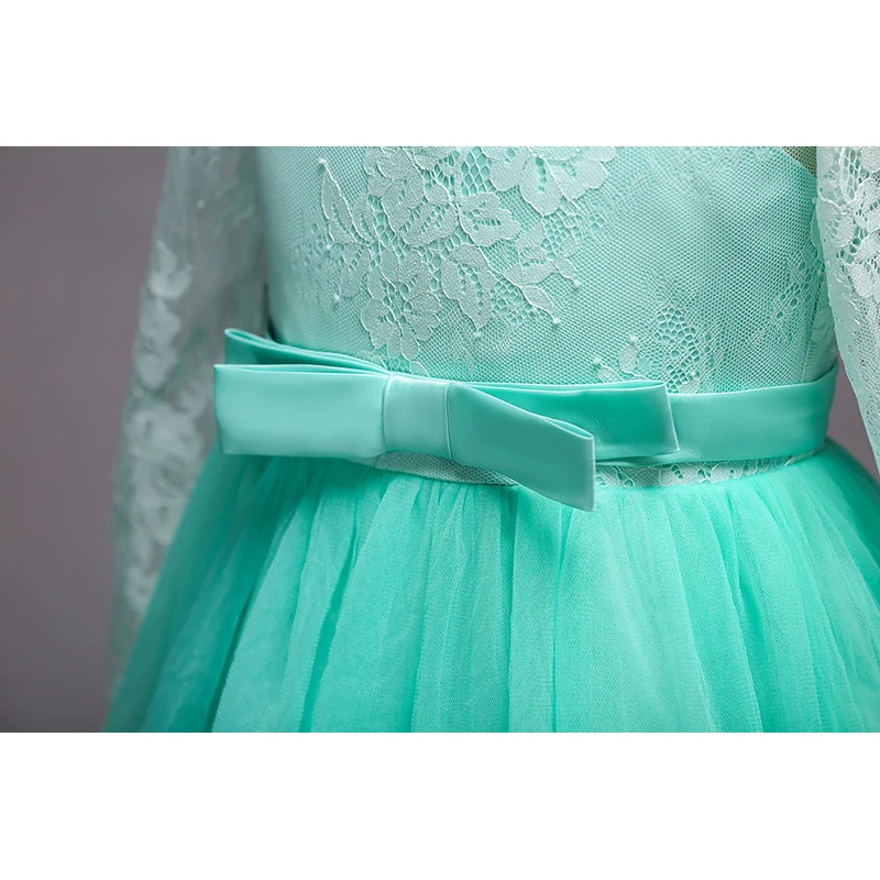 6 8 10 12 14 16 Years 2018 First Communion Dresses for Girls Ankle Length Flower Girl Dress Long Sleeve Lace Princess | Детская одежда