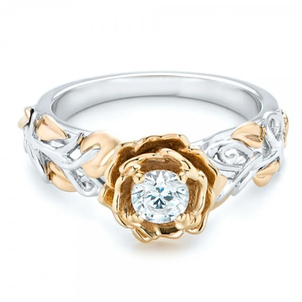 New Arrival Flower CZ Rings Bridal Engagement Ring For Women Girl Fashion Jewelry Gift | Украшения и аксессуары