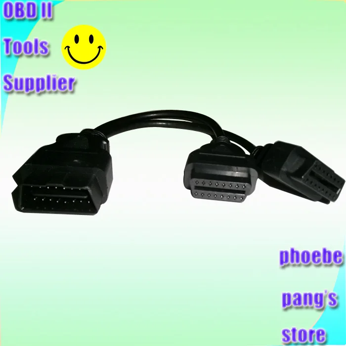 2016 Акция OBDII OBD2 16-контактный разветвитель Удлинительный кабель штекер-двойной