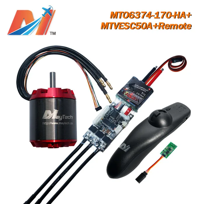 Maytech 6374 190kv e велосипедный мотор и SuperEsc на основе Vedder VESC скейтборд дистанционного