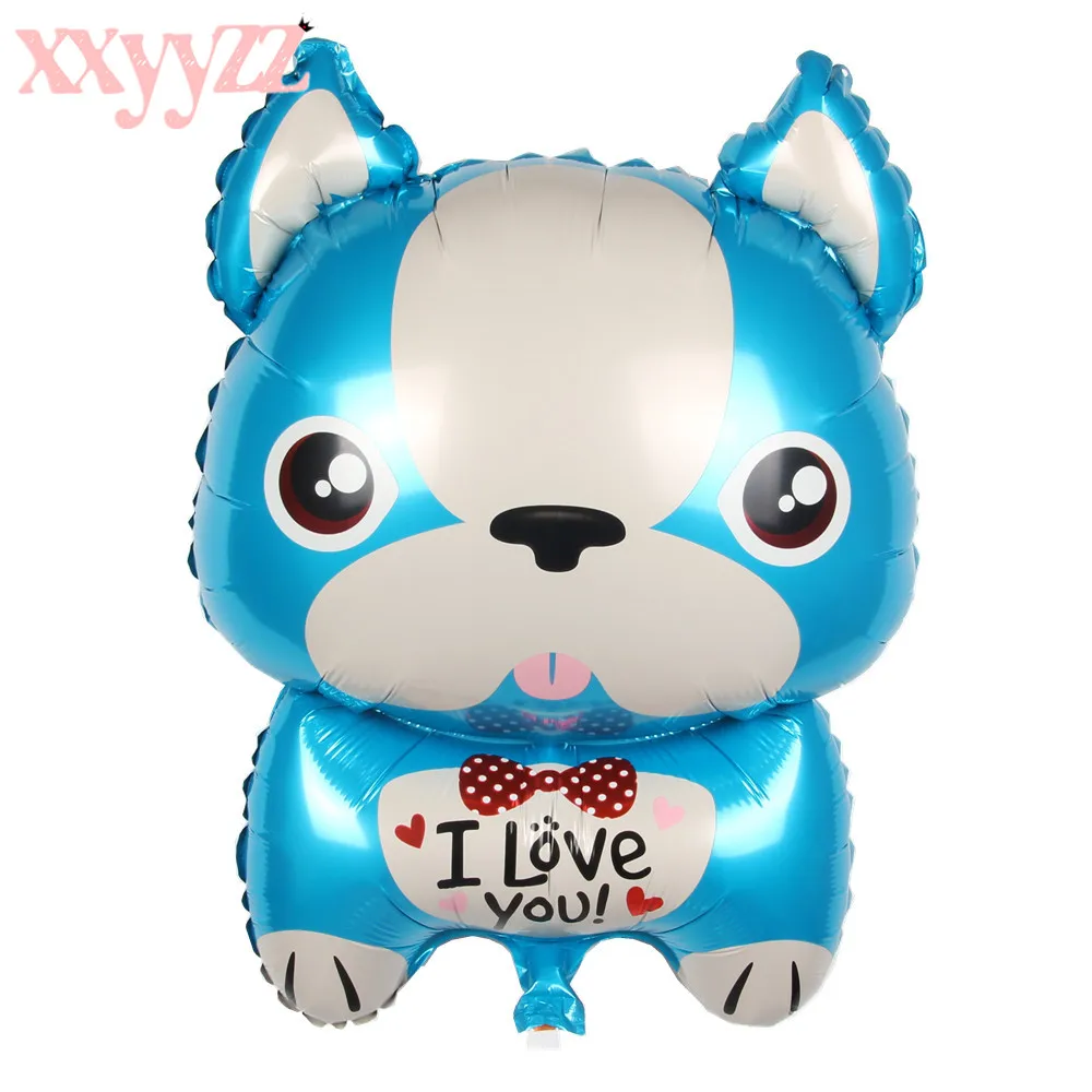 XXYYZZ 10 шт. новый мультфильм голубой собаки I Love You Алюминий шар вечерние мяч