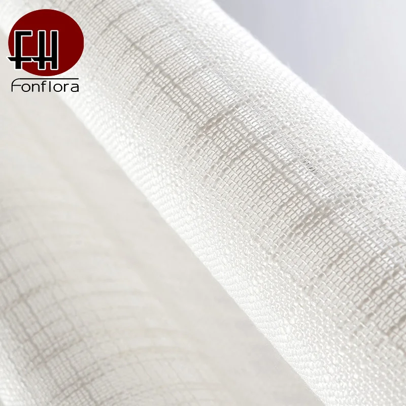 Современные белые тюлевые шторы для спальни однотонные плотные прозрачные