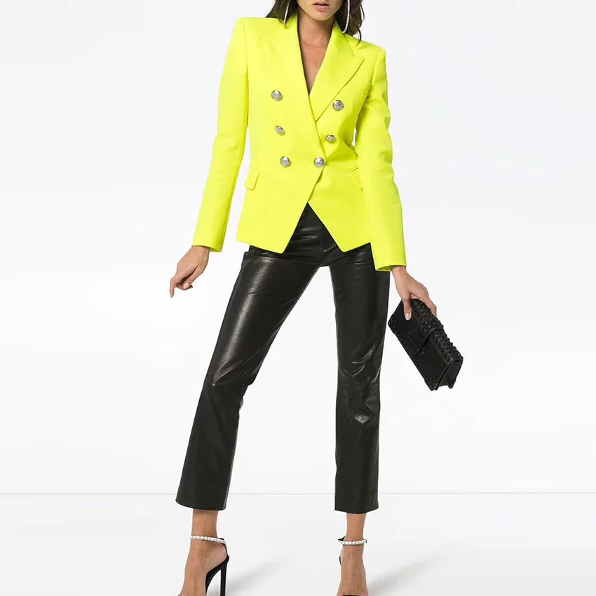 Блейзер двубортный для подиума в европейском и американском стиле яркого цвета