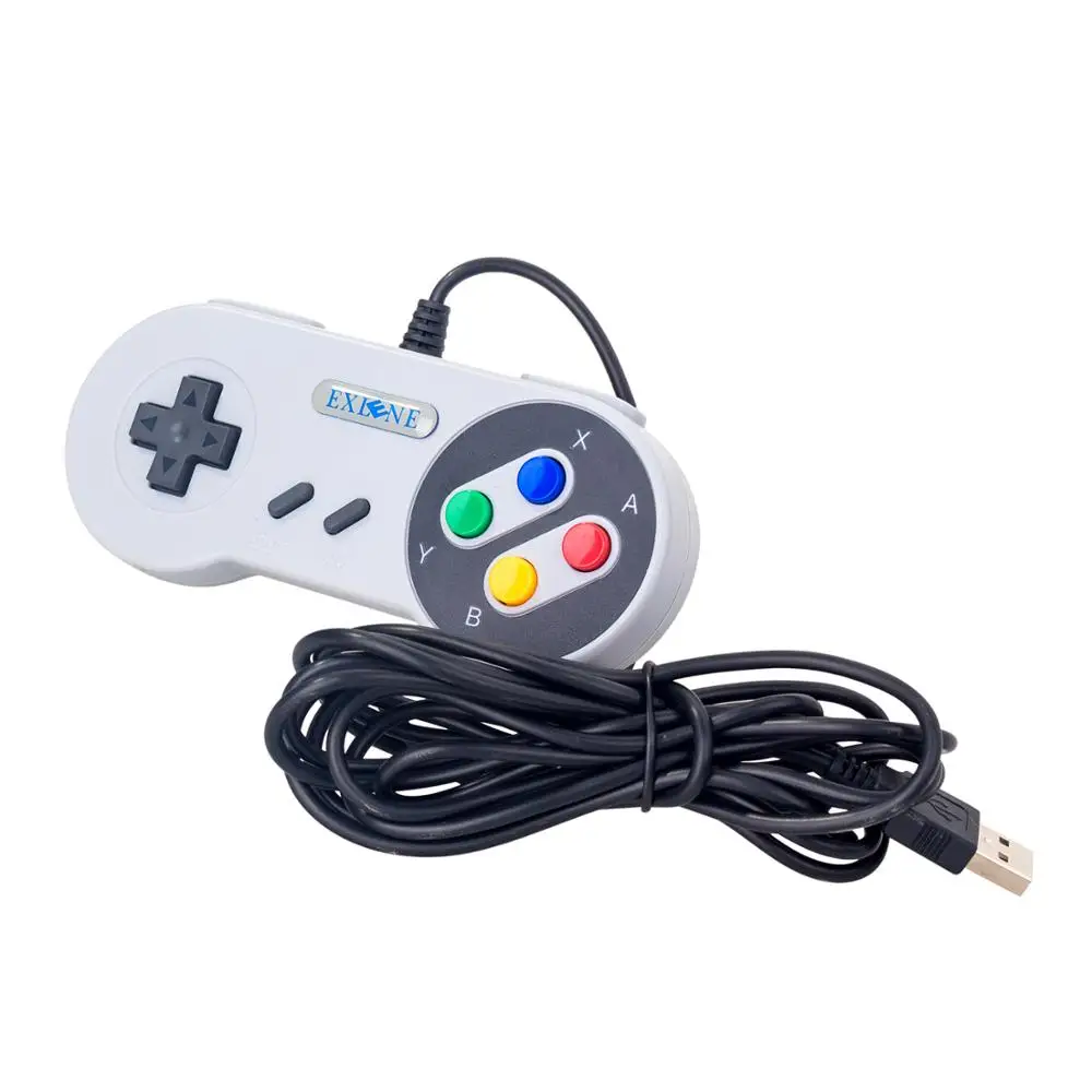 Exlene 2 Упаковка 3 м супер классический USB контроллер SNES геймпад джойстик для PC /Pi