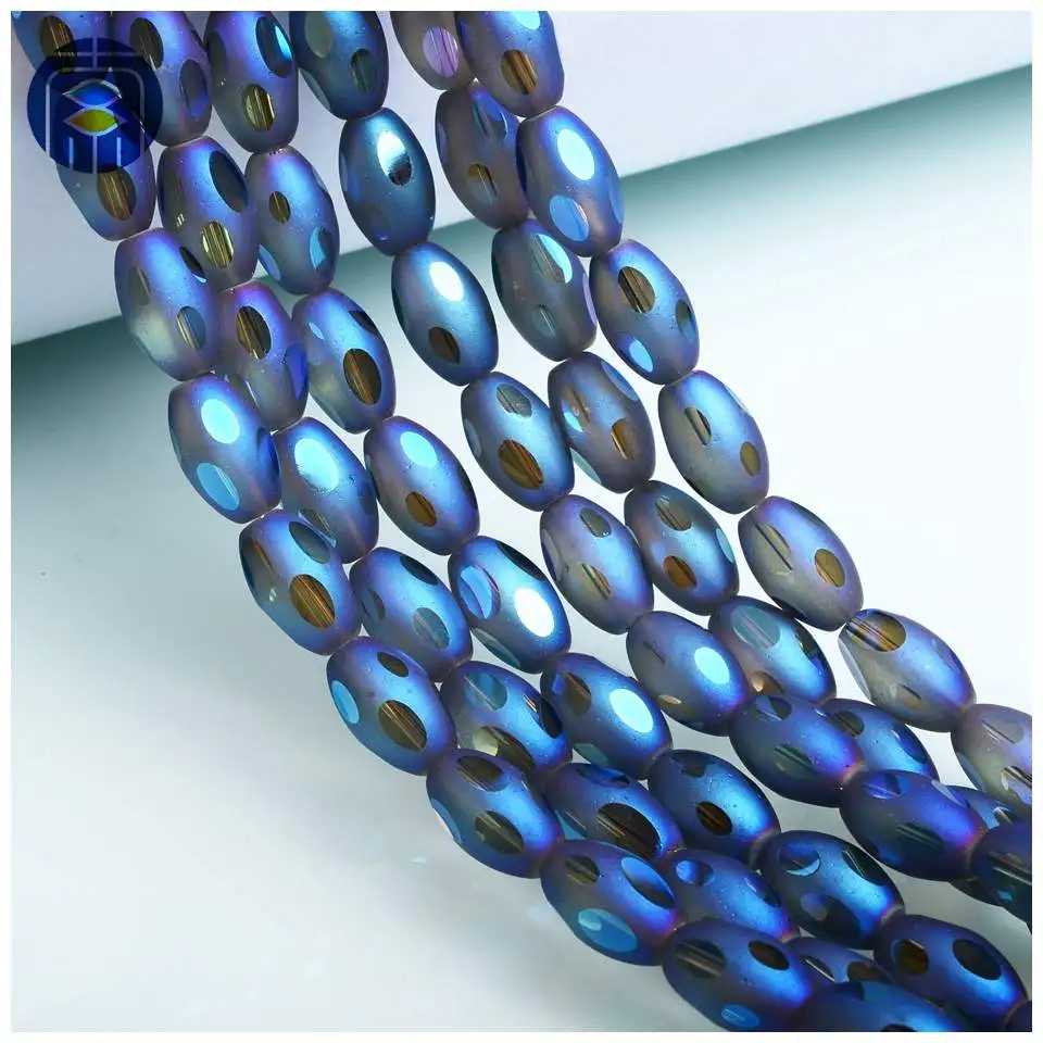 JuleeCrystal 8x12 мм круглые бусины 25 шт матовые хрустальные овальные бусины для браслета своими руками