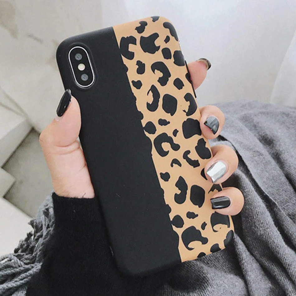 

Fashion Colorful Leopard Print Phone Case For iPhone XS Max XR X Cases For iphone 6 6s 7 8 Plus Back Cover Luxury Soft Capinhas