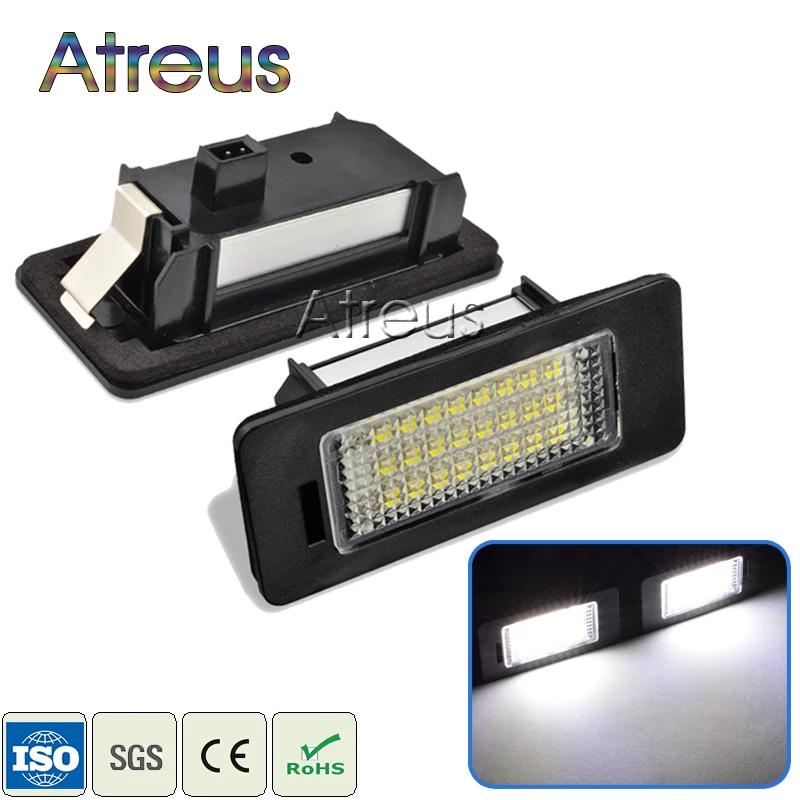 Atreus 2X Светодиодный светильник номерного знака 12 В для SMD стайлинга автомобиля Audi