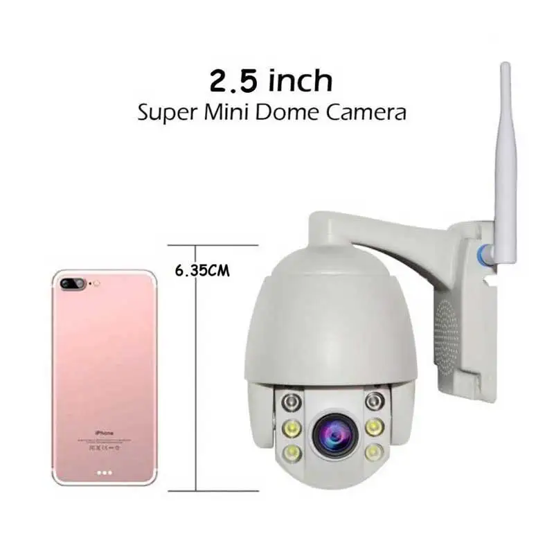 Mini PTZ Camera 5X Zoom HD 960P Waterproof Security IP 360° View ONVIF CCTV Video Surveillance System Full Color Night | Безопасность и
