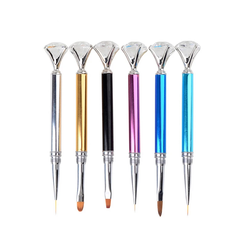 Новый дизайн ногтей ручка с кисточкой горный хрусталь алмаз УФ гель