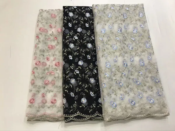 Модный Французский netlace ткань с Вышивкой Модные чистая кружева для сексуальное