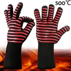 Термостойкие плотные силиконовые перчатки для приготовления выпечки, барбекю, духовки, барбекю, гриля, варежки, перчатки для мытья посуды, кухни