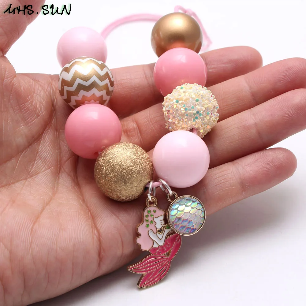 Служба. Солнце подвеска в виде русалки бусины ожерелье для маленьких девочек