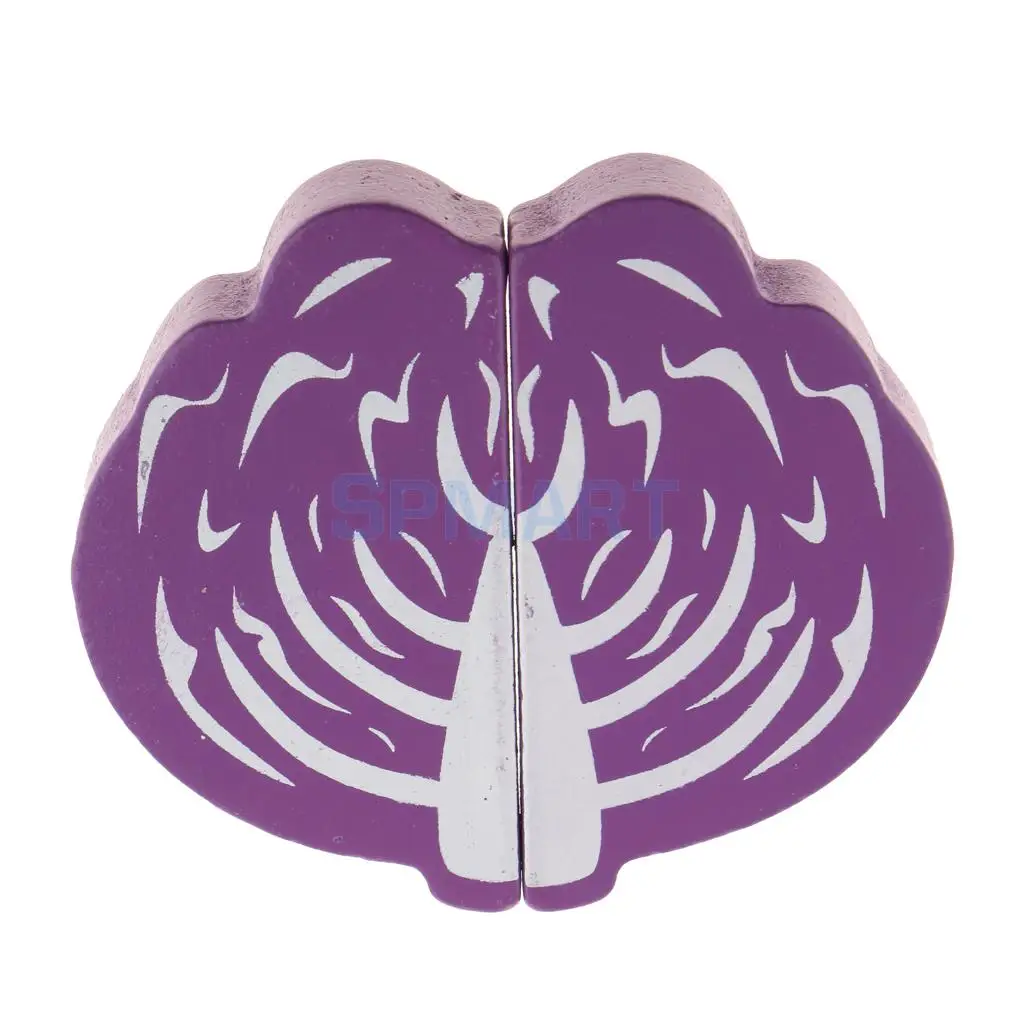 Purple Cabbage Деревянные Магнитные соединения Кухня Еда дети резка фрукты овощи ролевые игры игрушки подарки - Цвет: Purple Cabbage