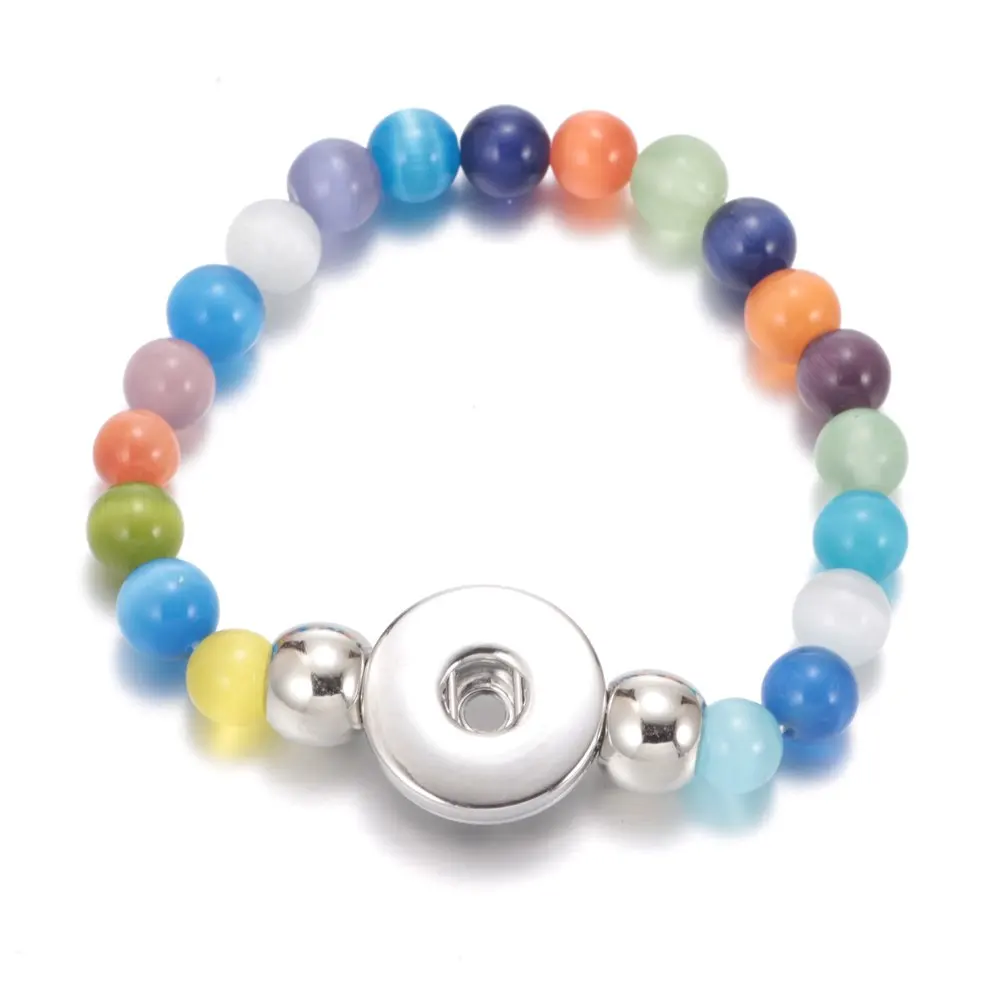 Новые поступления модные очаровательные 18 мм кнопки красочный браслет Высокое