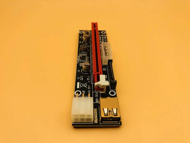 12 шт. 3 в 1 4pin 6pin SATA PCI E Экспресс 1x 4x 8x 16x удлинитель USB 0 черный Райзер адаптер карта