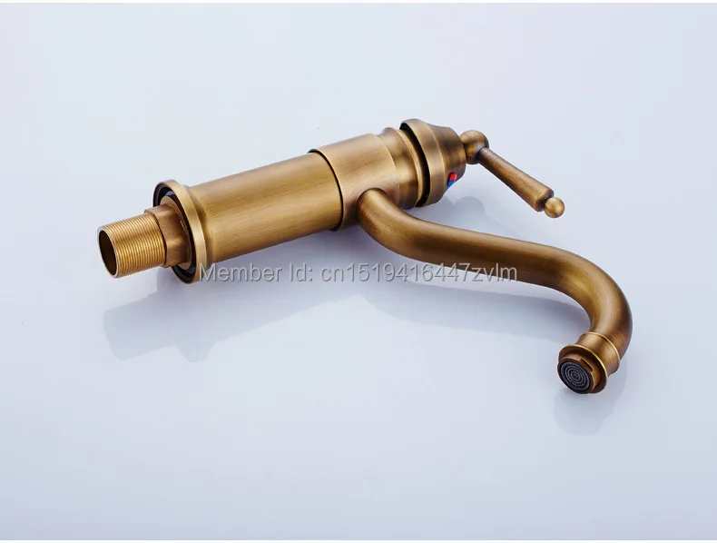 Смеситель для раковины ванной комнаты 9 дюймов Вертлюг античная бронза крепление
