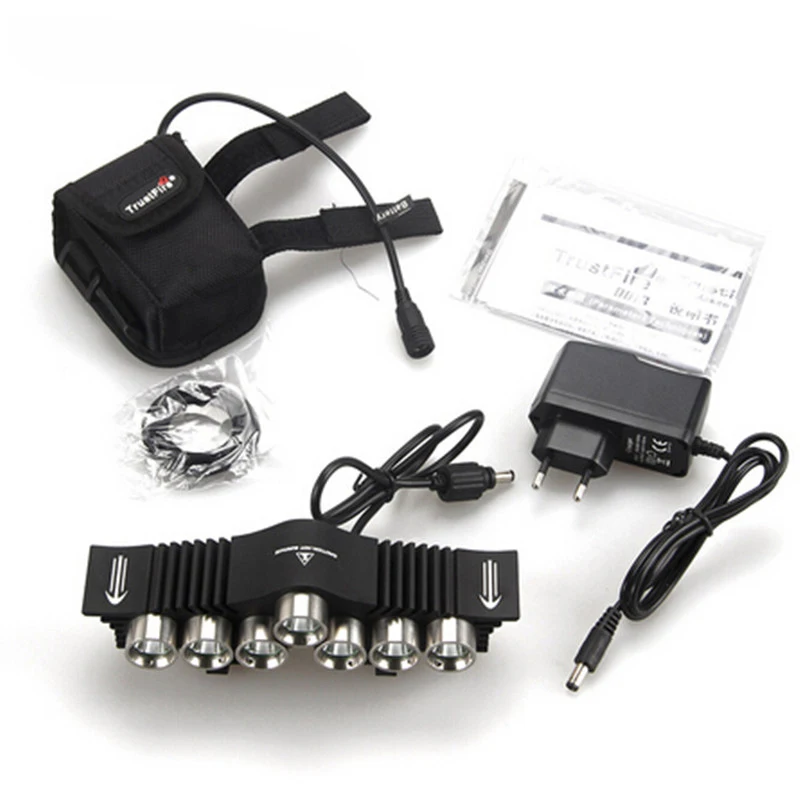 Ультра яркий 7 x CREE XM-L2 3 режима светодиодный фара для велосипеда передняя с 6*18650
