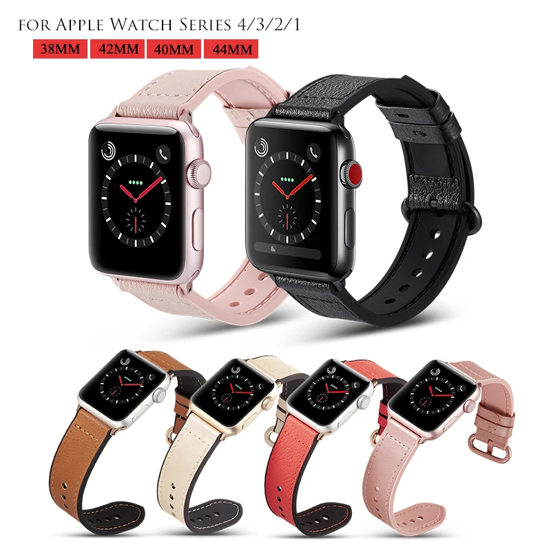 Часы с кожаным ремешком ремешок для iwatch 4 44 мм 40 Apple Watch версии версия 1 2 3 42 38 часы
