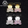 MIYOCAR персонализированные ручной работы bling crystal rhinestone пустышка Клип пустышка для соски-пустышки с зажимом набор