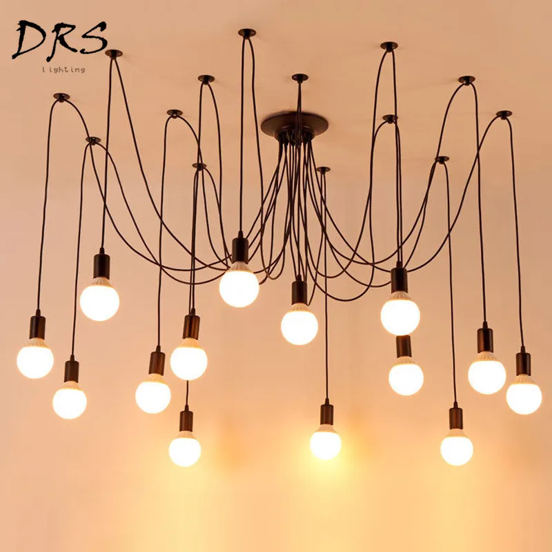 

American Spider Chandelier Lighting Industry Antique Restaurant Bar Lustre Pendant Lamp Creative Chandelier Lighting Furniture