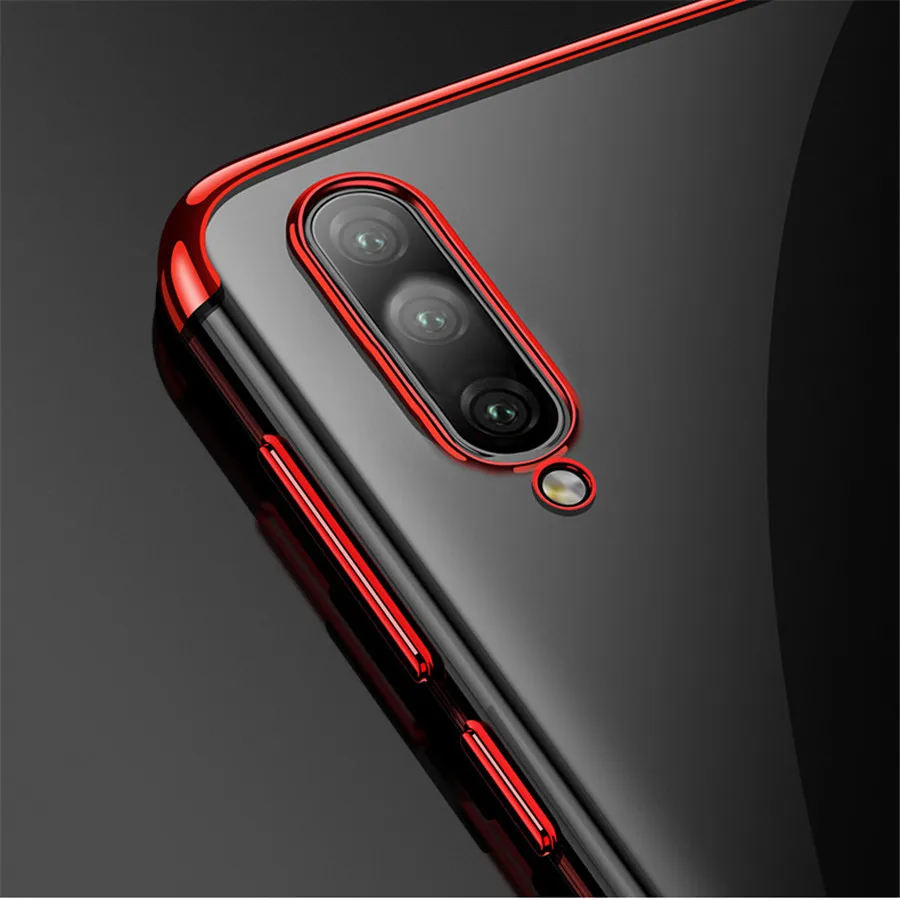 Роскошный мягкий прозрачный чехол из ТПУ с покрытием для Samsung Galaxy A50 прозрачные