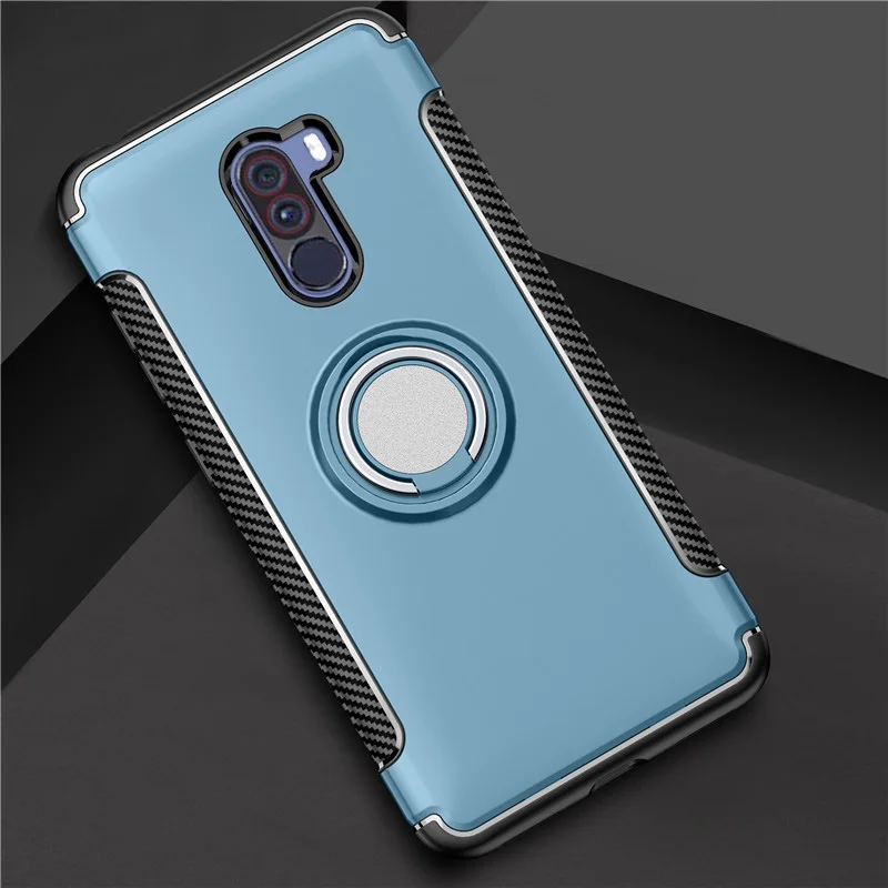 Чехол POCOPhone F1, защитный чехол, полное защитное кольцо, магнитный держатель, ударопрочный ТПУ+ ПК для Xiaomi POCO Phone F 1, чехол, задняя крышка, чехол